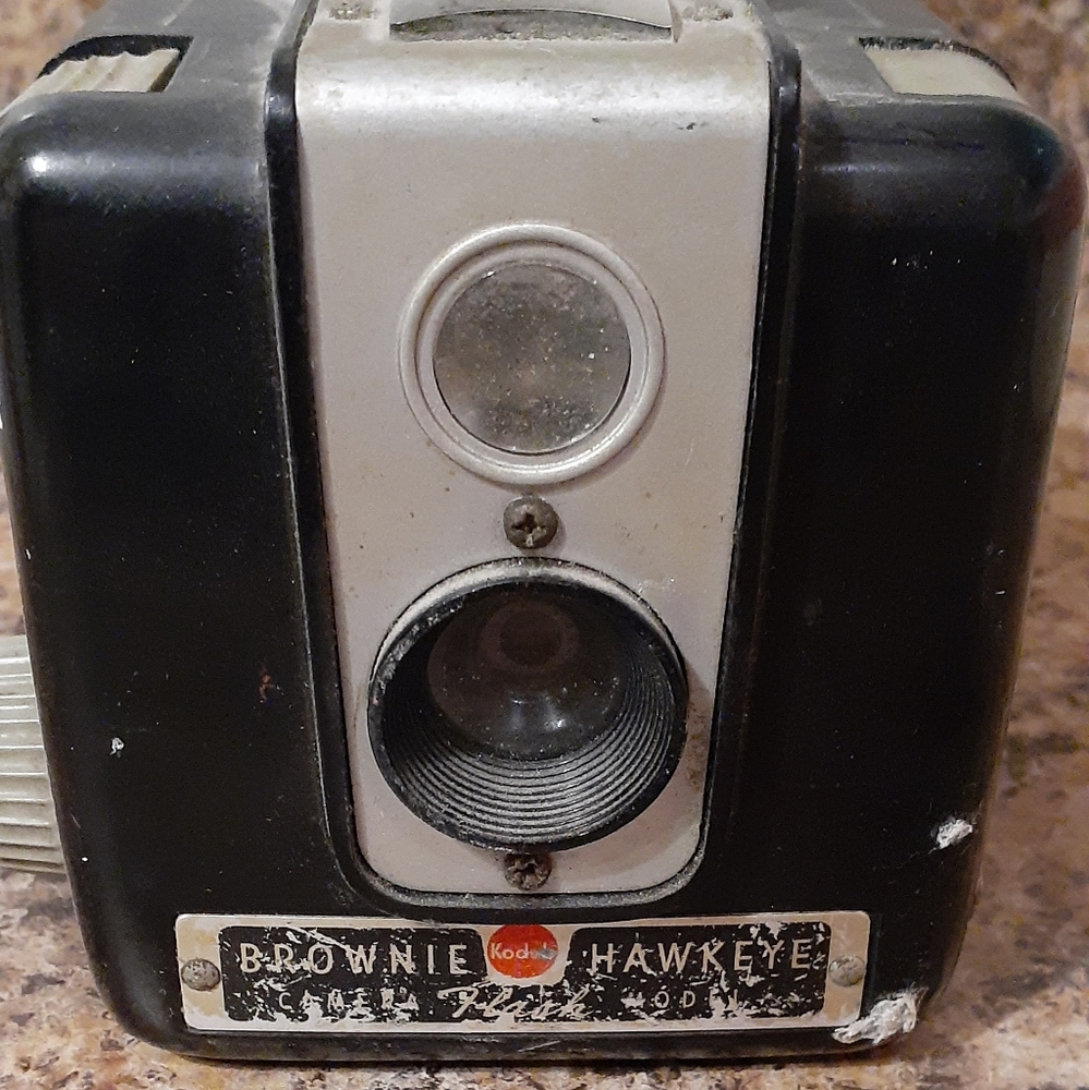 • 1960's Kodak Brownie Hawkeye Camera Flash Model.